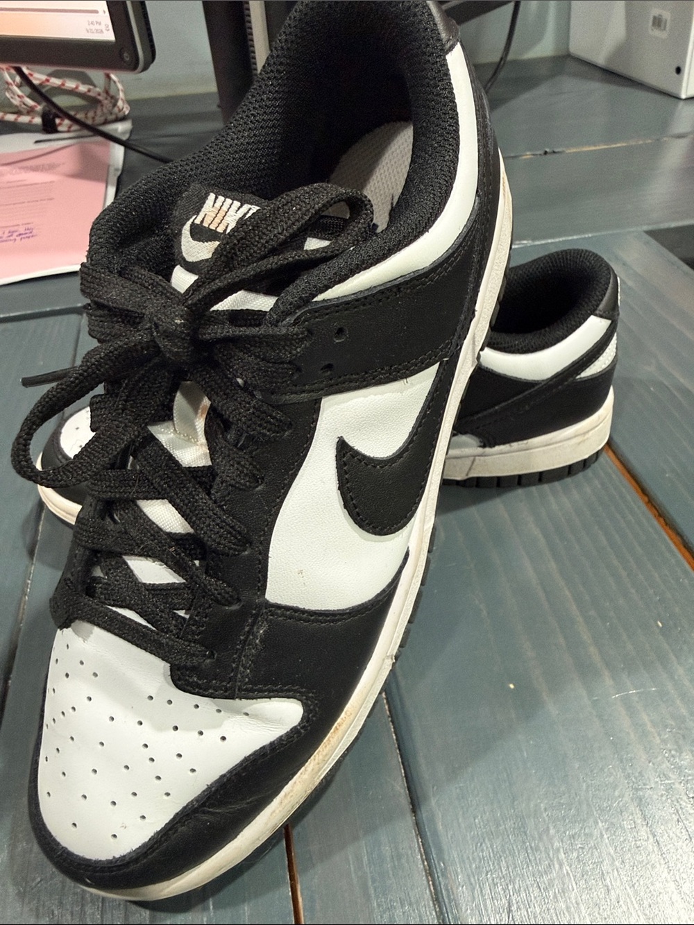Nike Kids Black and White Low-Top Sneakers